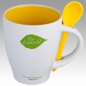 Kubek ceramiczny z łyżeczką 250 ml PALERMO