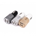 Metalowa ładowarka samochodowa x2 USB