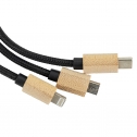 Długi kabel 3w1 z podświetlanym logo LH-ZMU06