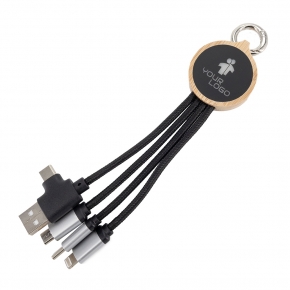 Kabel 4w1 z podświetlanym logo, LH-ZMU05