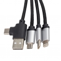 Kabel 4w1 z podświetlanym logo, LH-ZMU05