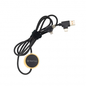 Długi kabel 4w1 z podświetlanym logo
