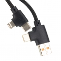 Długi kabel 4w1 z podświetlanym logo