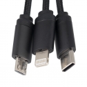 Kabel 3w1 z podświetlanym logo w drewnianej obudowie - LH-ZM04