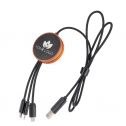 kabel z ładowarką indukcyjną 4w1 z podświetlanym logo, i5w