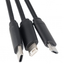 kabel z ładowarką indukcyjną 4w1 z podświetlanym logo w drewnianej obudowie - i5w