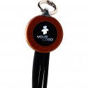 Kabel 3 w 1 z podświetlanym logo w drewnianej obudowie